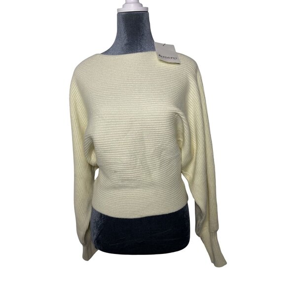 &Merci Womens Small Cream Ribbed Knit Sweater NWT - Picture 1 of 10